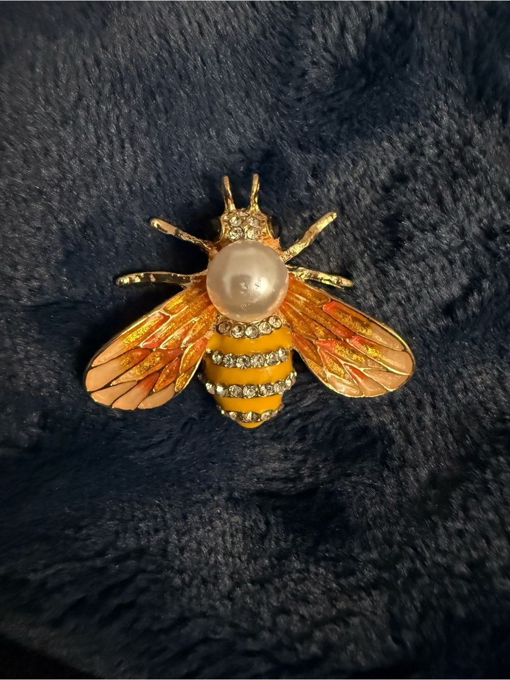 Brooch Pendant Gold Tone with Pearl Accent #12